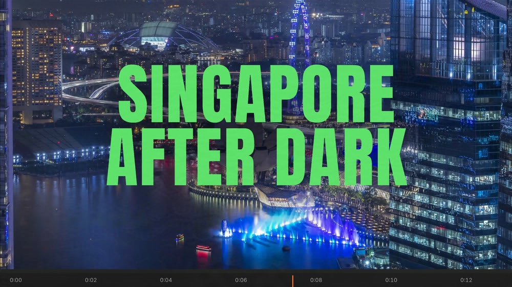 The title in green, set bigger.